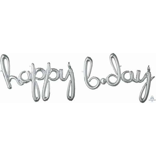 Happy Bday Script Phrase Air-filled Balloon