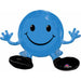 Sitting Smiling Face Blue Plush Toy - Ci A75