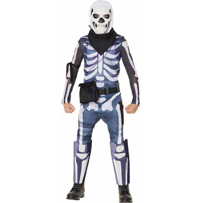 Skull Trooper Youth Size 8-10 Fortnite Costume.