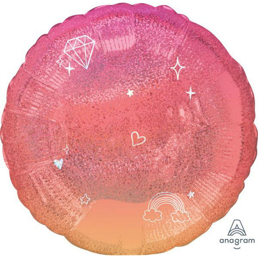Sparkle 18" Rnd Holo Balloon - S55 Flat