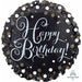 Sparkling B-Day Holo 18" Round Balloon Package.