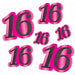 Sparkling Glittered Foil 16 Cutouts: Stylish Party Accents (6/Pk)