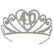 Radiant Milestone Glittered Metal '40' Tiara (1/Pk)