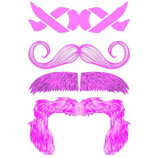 Stachetats Pink Fuman Mustache Tattoo.