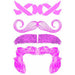 Stachetats Pink Fuman Mustache Tattoo.