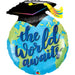"The World Awaits" Grad Balloon Package - 36" Shape Pkg