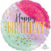 Water Colour Birthday Balloon - 18" S40 Flat