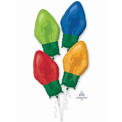 Xmas Light Bulb 4-Pc - Decor Kit P55 Pkg