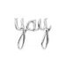Yay Script Silver Foil Balloon