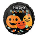 17" Classic Halloween Pumpkins Round Foil Balloon