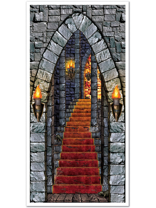 Spooky Castle Entrance Halloween Door Cover - 30in. x 5ft