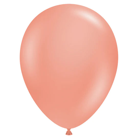 Tuftex Metallic Rose Gold Latex Balloons (100/Pk)