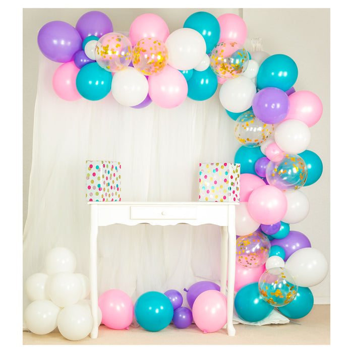 10-Foot DIY Mermaid Unicorn Balloon Garland and Arch Kit - Main 4