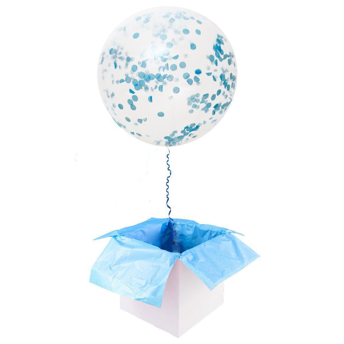 36-inch Giant Blue Confetti Balloons 15ct - Shimmer & Confetti