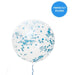 36-inch Giant Blue Confetti Balloons 15ct - Shimmer & Confetti