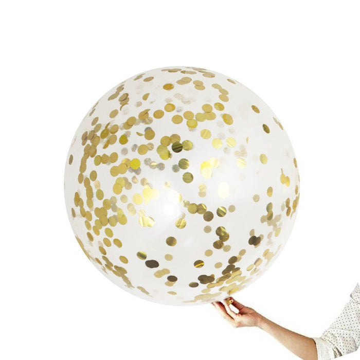 36-inch Giant Gold Confetti Balloons - Shimmer & Confetti