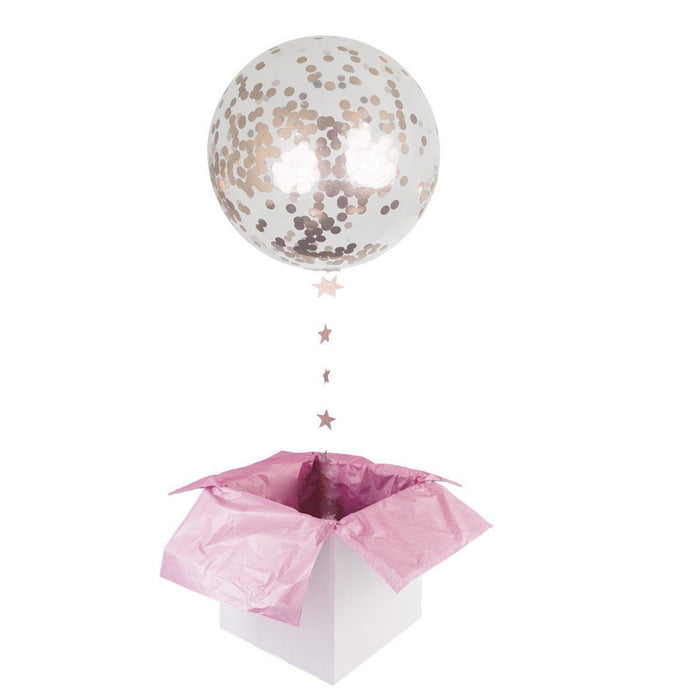 36-inch Giant Rose Gold Confetti Balloons - Shimmer & Confetti