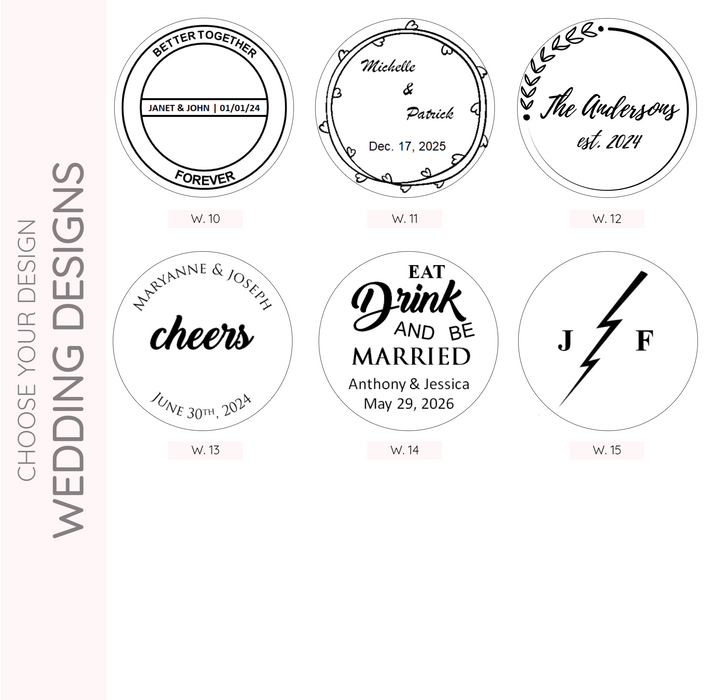 Personalized Cork Coasters Wedding Favors