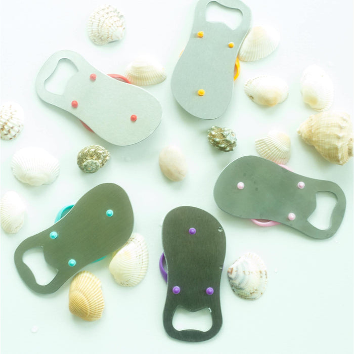 Personalized Flip Flop Bottle Opener | Destination Bridal Shower & Wedding Favors