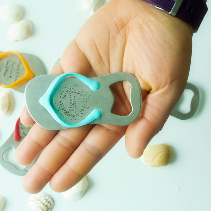 Personalized Flip Flop Bottle Opener | Destination Bridal Shower & Wedding Favors