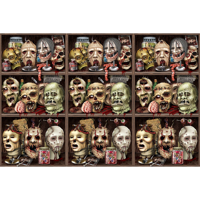 Scary Heads Backdrop