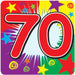 70 Number Coasters Multicolored 3.5" Drink Mats (24/Pk)