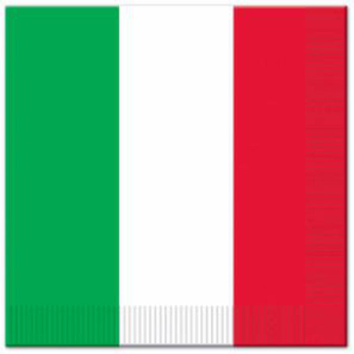 Red, White & Green Holiday Napkins 16/PK