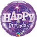 18-inch Birthday Purple Sparkle Foil Balloons, featuring a regal purple hue and sparkling details for an elegant and celebratory atmosphere