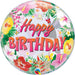 A vibrant and tropical addition to birthday celebrations, featuring a multicolored design.