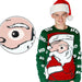 Green Peeking Santa