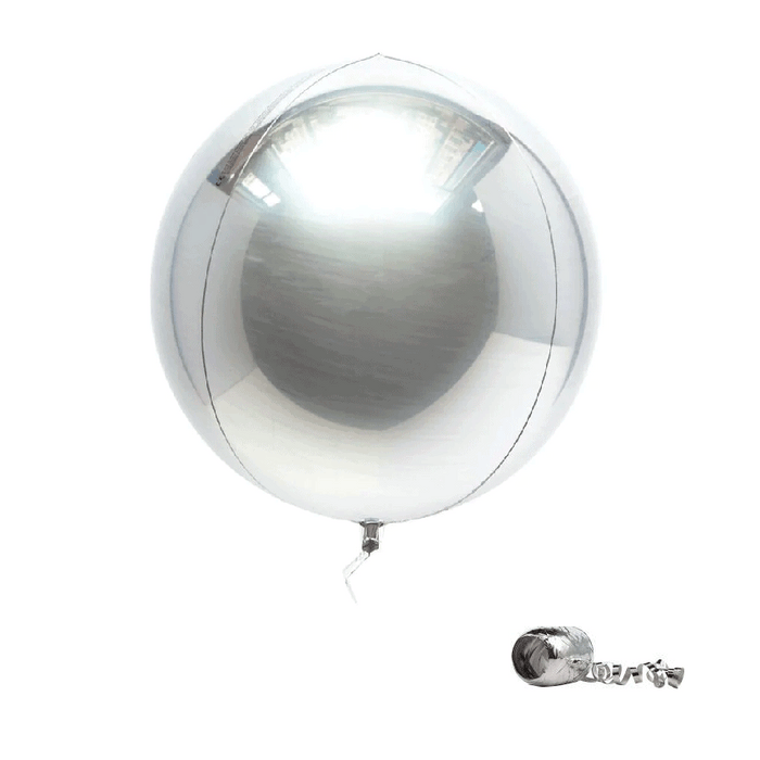 16" Silver Orb Balloon