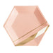 Pastel Pink and Gold Party Plates 12ct - Shimmer & Confetti
