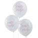Pink and White "Team Bride" Balloons - Shimmer & Confetti