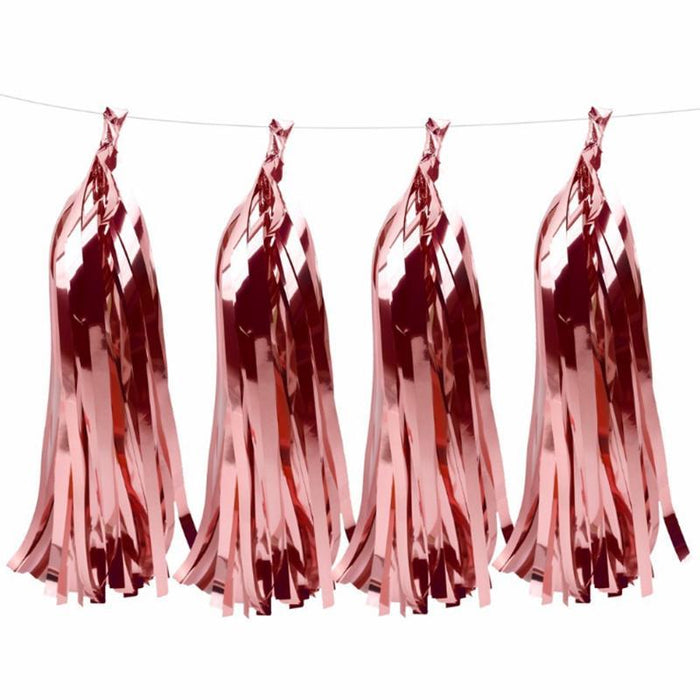 Rose Gold Party Tassels - Shimmer & Confetti