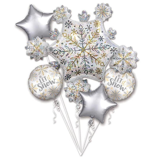 Shining Snow Foil Balloon Bouquet balloon arch and garland shimmer and confetti balloons unicorn baby shower bridal shower party supplies birthday decoration first