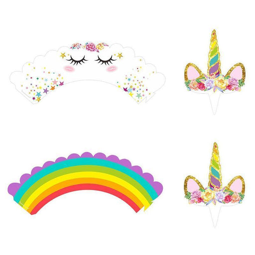 Unicorn Party Cupcake Decorating Set 24ct - Shimmer & Confetti